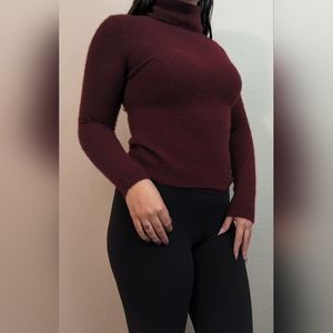 Maroon Cashmere Turtleneck
